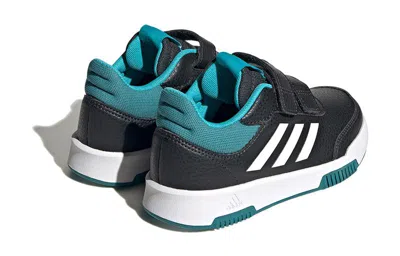Adidas Originals (gs) Adidas Tensaur Hook And Loop Shoes 'carbon Cloud White Arctic Fusion'