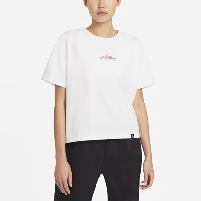 Nike (wmns)  Acg Dolphin Printing Sports Round Neck Short Sleeve White