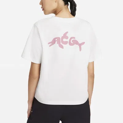 Nike (wmns)  Acg Dolphin Printing Sports Round Neck Short Sleeve White