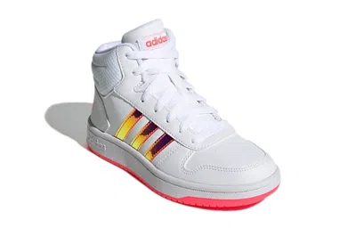 Adidas Originals (gs) Adidas Hoops 2.0 Mid J 'white Signal Pink'