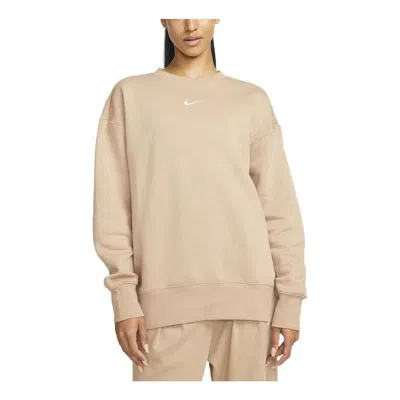 Nike (wmns)  Sportswear Phoenix Fleece Crewneck Sweatshirt 'beige' In Neutral