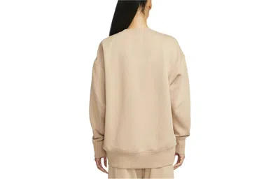 Nike (wmns)  Sportswear Phoenix Fleece Crewneck Sweatshirt 'beige' In Neutral