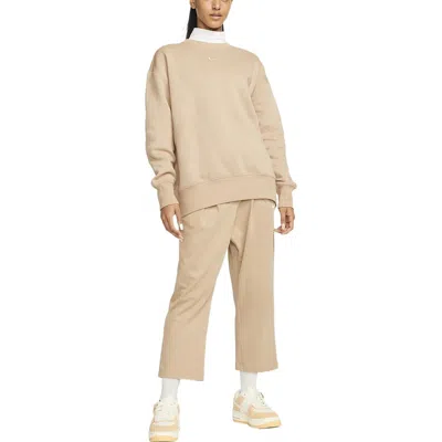 Nike (wmns)  Sportswear Phoenix Fleece Crewneck Sweatshirt 'beige' In Neutral
