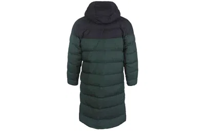 Nike Mid-length Colorblock Casual Sports Hooded Down Jacket Green