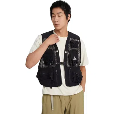 Nike Acg Buttles Mesh-panelled Multi-pocket Vest In Black