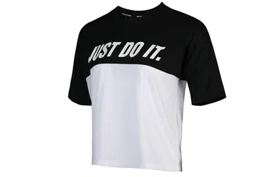 Nike (wmns)  Retro Tailwind Mesh Breathable Sports Short Sleeve 'white Black'