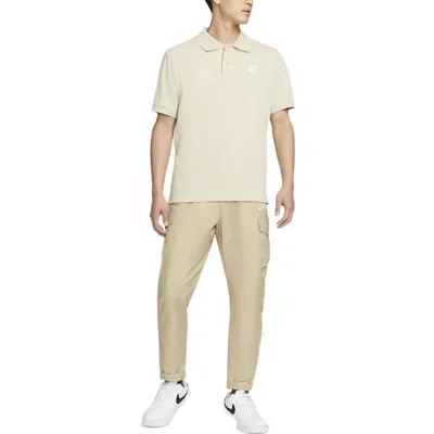 Nike Sportswear Casual Sports Lapel Short Sleeve Polo Shirt Yellow In Neutral