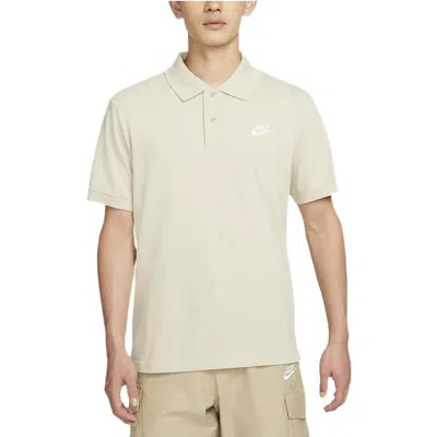 Nike Sportswear Casual Sports Lapel Short Sleeve Polo Shirt Yellow In Neutral