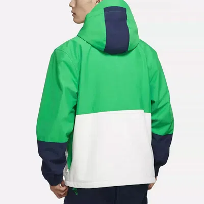 Nike Sb Storm-fit Woven Fleece Colorblock Skateboard Hooded Logo Jacket Green
