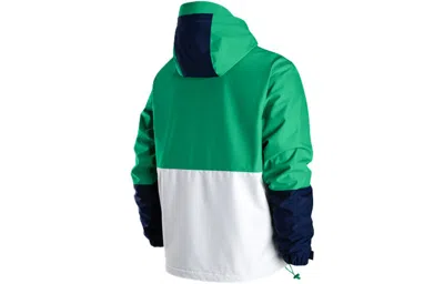 Nike Sb Storm-fit Woven Fleece Colorblock Skateboard Hooded Logo Jacket Green