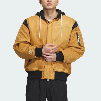 Adidas Originals X Feifei Ruan Padded Ma Jacket Asia Sizing 'brown Black' In Neutral