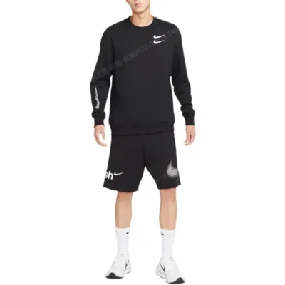 Nike Swoosh Shadow Printed Sweatshirt 'black'