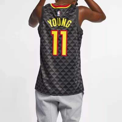 Nike Nba Large Atlanta Hawks Basketball Jersey/vest Black