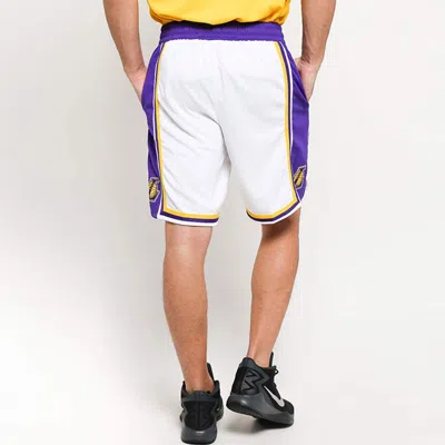 Nike Nba Association Edition Sw Fan Edition Lakers Basketball Shorts White