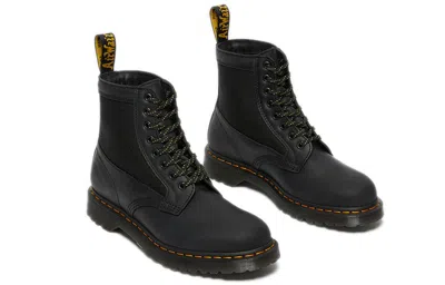Dr. Martens' Dr. Martens 1460 Panel Leather Lace Boots Black/yellow