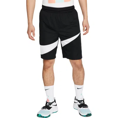 Nike Men's  Colorblock Large Logo Printing Casual Shorts Black