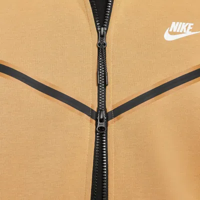 Nike Lightweight Sweatshirt With Zip Hood For Men Sportswear Tech Fleece Hoodie Elemental Gold/sail In Gold