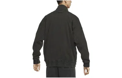 Nike Sportswear Stand Collar Logo Casual Long Sleeves Jacket Black