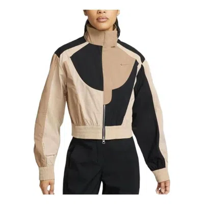 Nike (wmns)  Sportswear Collection Woven Jacket 'beige Black' In Multi
