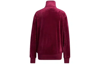 Adidas Originals Adidas X Ivy Park Crossover Velvet Sports Long Sleeves Jacket Couple Style Cherry Red