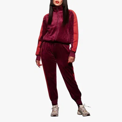 Adidas Originals Adidas X Ivy Park Crossover Velvet Sports Long Sleeves Jacket Couple Style Cherry Red