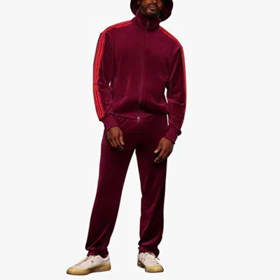 Adidas Originals Adidas X Ivy Park Crossover Velvet Sports Long Sleeves Jacket Couple Style Cherry Red