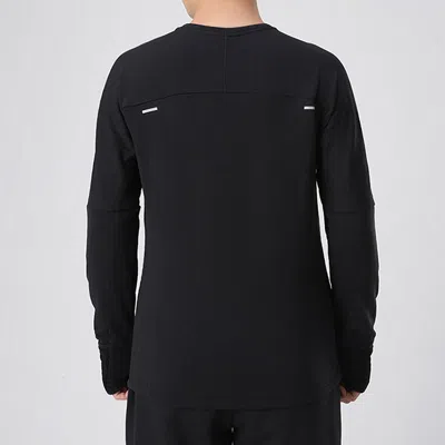 Nike Sphere Dri-fit Running Exercise Round Long Sleeve T-shirt Men's Black