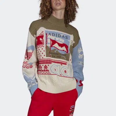 Adidas Originals Unisex Xmas Jumper Half Turtleneck Sweater Multicolor