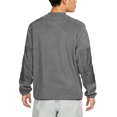 Nike Winter Fleece Crewneck Sweatshirt Asia Sizing 'steel Grey' In Gray