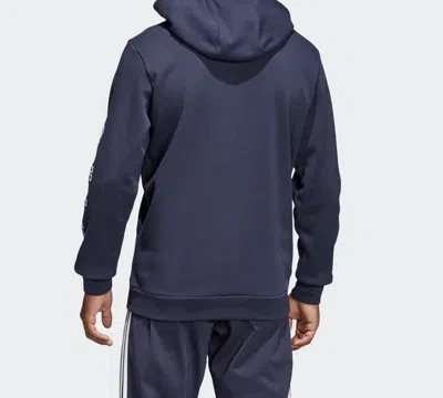 Adidas Originals Men's Adidas Sports Stylish Hooded Knit Jacket Blue