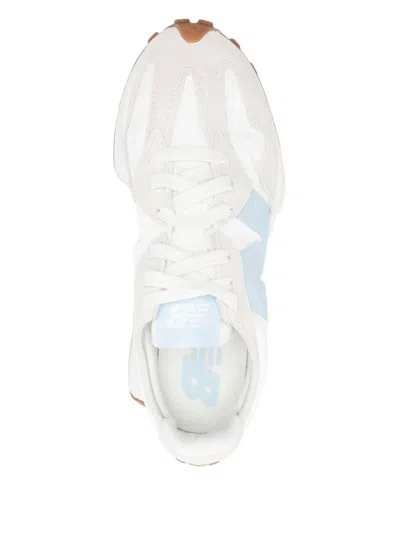 New Balance Damen 327 In Grau/weiss/blau, Wildleder/mesh, Grösse 39 In White