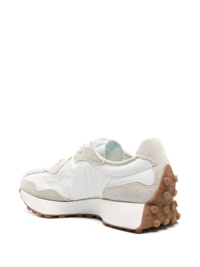 New Balance Damen 327 In Grau/weiss/blau, Wildleder/mesh, Grösse 39 In White