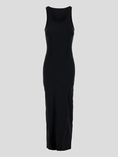 Mm6 Maison Margiela Sleeveless Midi Dress In Black