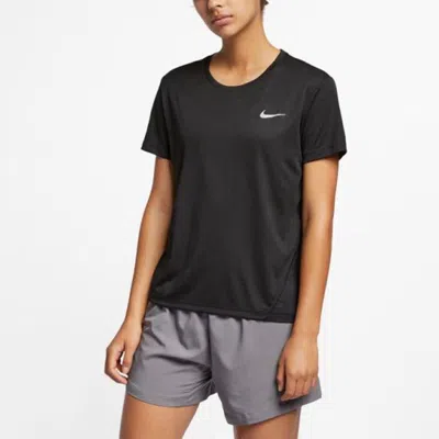Nike (wmns)  Dri-fit Sports Training Quick Dry Breathable Round Neck Short Sleeve Black T-shirt