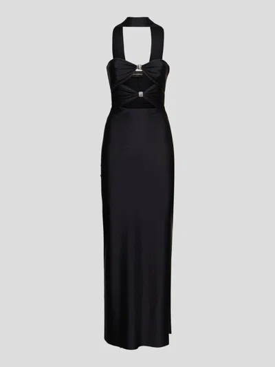 Mvp Wardrobe Luna Cut Out Midi Dress In Black