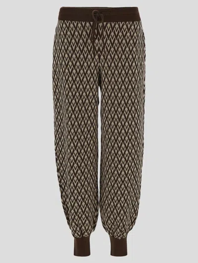 Valentino Chevron-pattern Drawstring Trousers