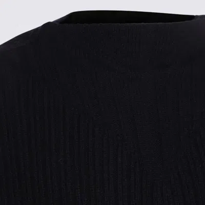 Rick Owens Men Fisherman Round Neck Virgin Wool Sweater In Black