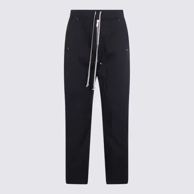 Rick Owens Straight Leg Trousers Eyelet Accents