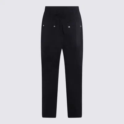 Rick Owens Straight Leg Trousers Eyelet Accents