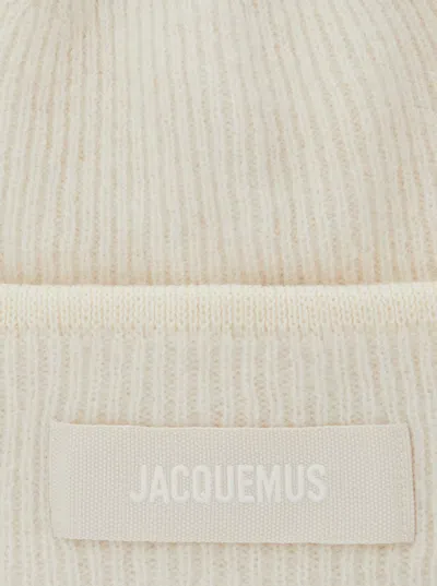 Jacquemus Le Bonnet Gros Grain In White