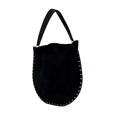 Isabel Marant Oskan Hobo Soft Gz Shoulder Bag In Black