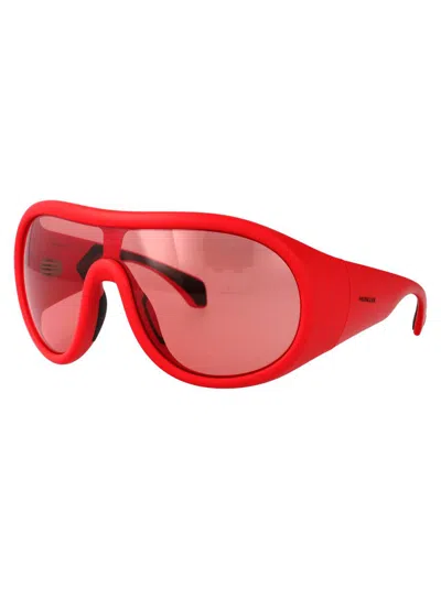 Moncler Matte Red Injectate Sunglasses