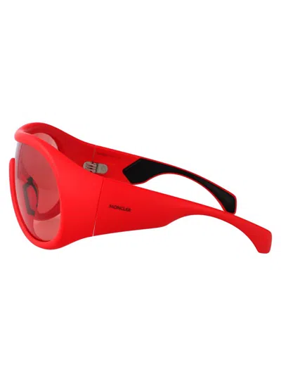 Moncler Matte Red Injectate Sunglasses