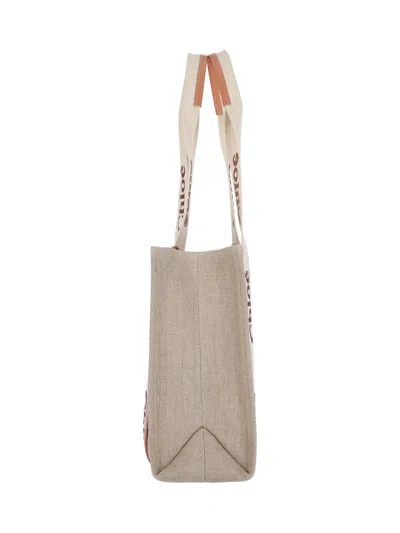 Chloé Women Beige Woody Tote Bag