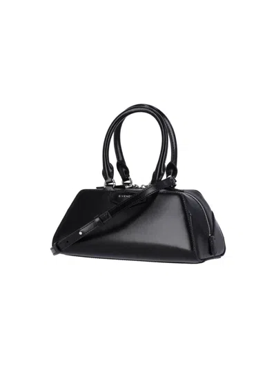 Givenchy Antigona Ew Mini Shoulder Bag In Black Leather In Black