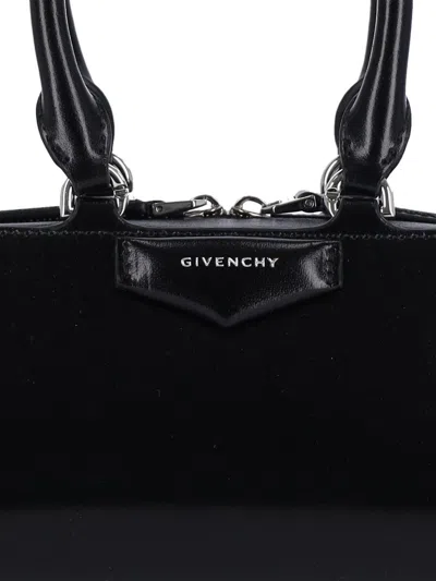Givenchy Antigona Ew Mini Shoulder Bag In Black Leather In Black