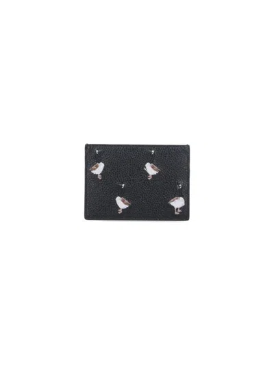 Thom Browne Goose Card Holder In Black