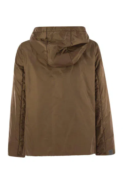 Max Mara The Cube Water-resistant Travel Jacket In Brown