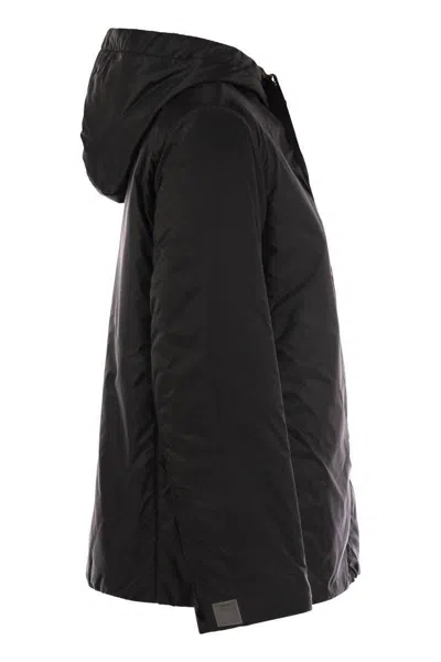 Max Mara The Cube Greenh Hooded Padded Jacket In Black