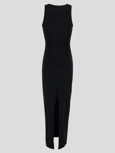 Mm6 Maison Margiela Sleeveless Midi Dress In Black